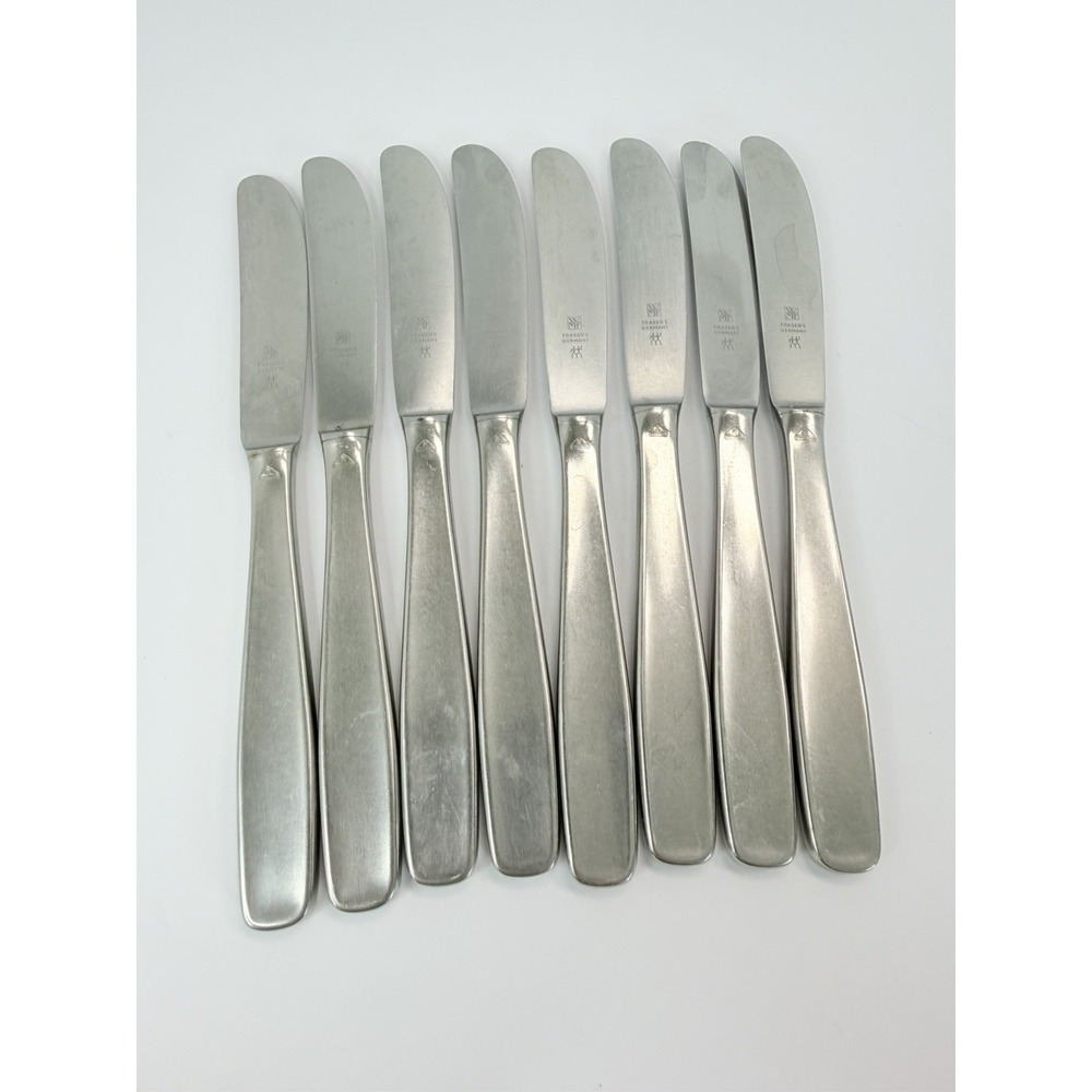 WMF Cromargan Triangle LINE Frasers Dinner Knives Stainless Germany Lot Of 8